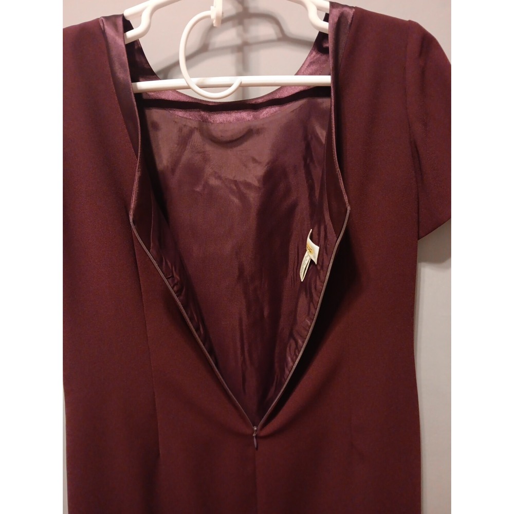 Talbots Womens Size 12 Maroon Formal Coquette Minimalist Dress Shoulder Pads - Picture 7 of 16